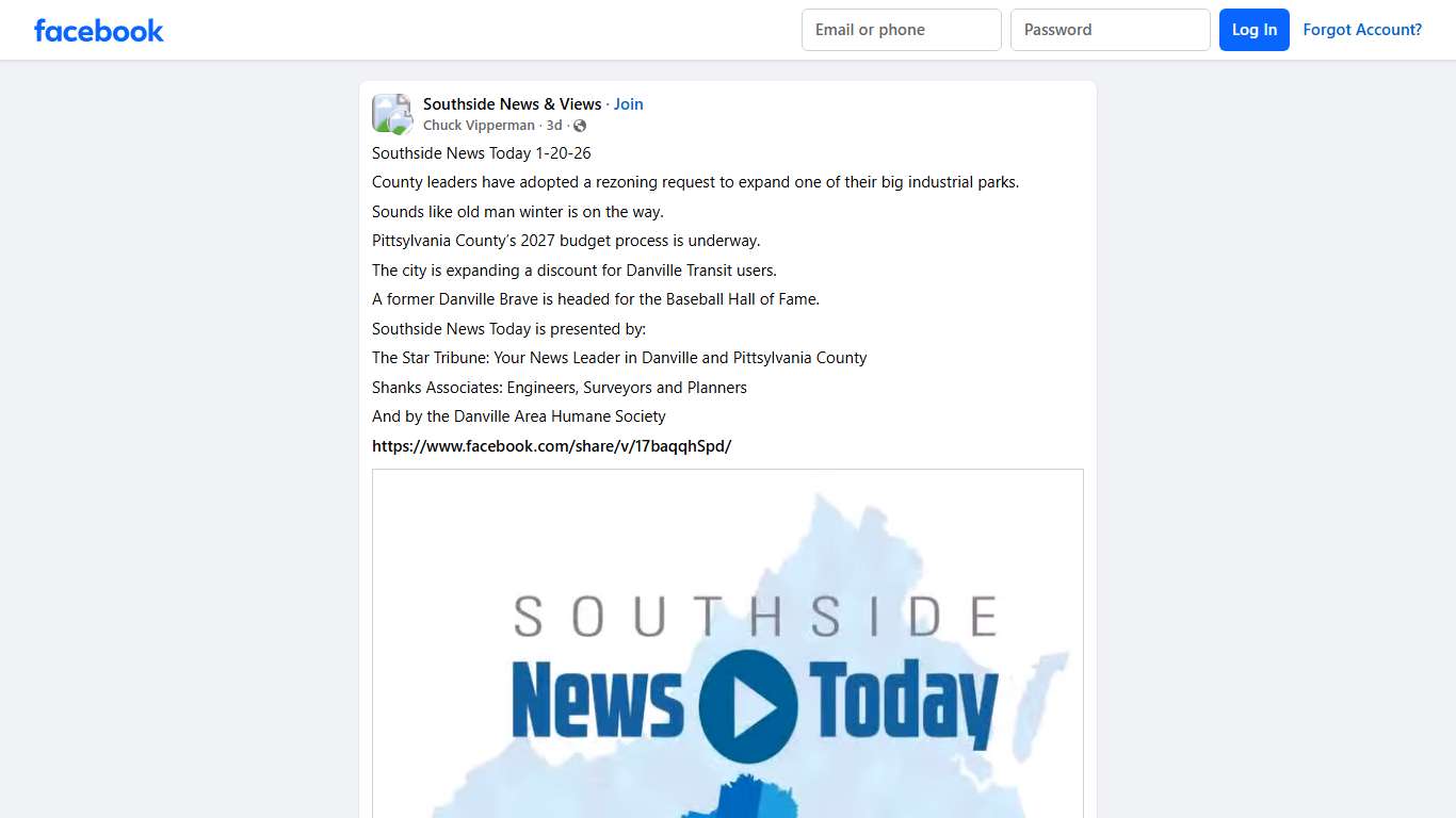 Southside News & Views Southside News Today 1-20-26 Facebook