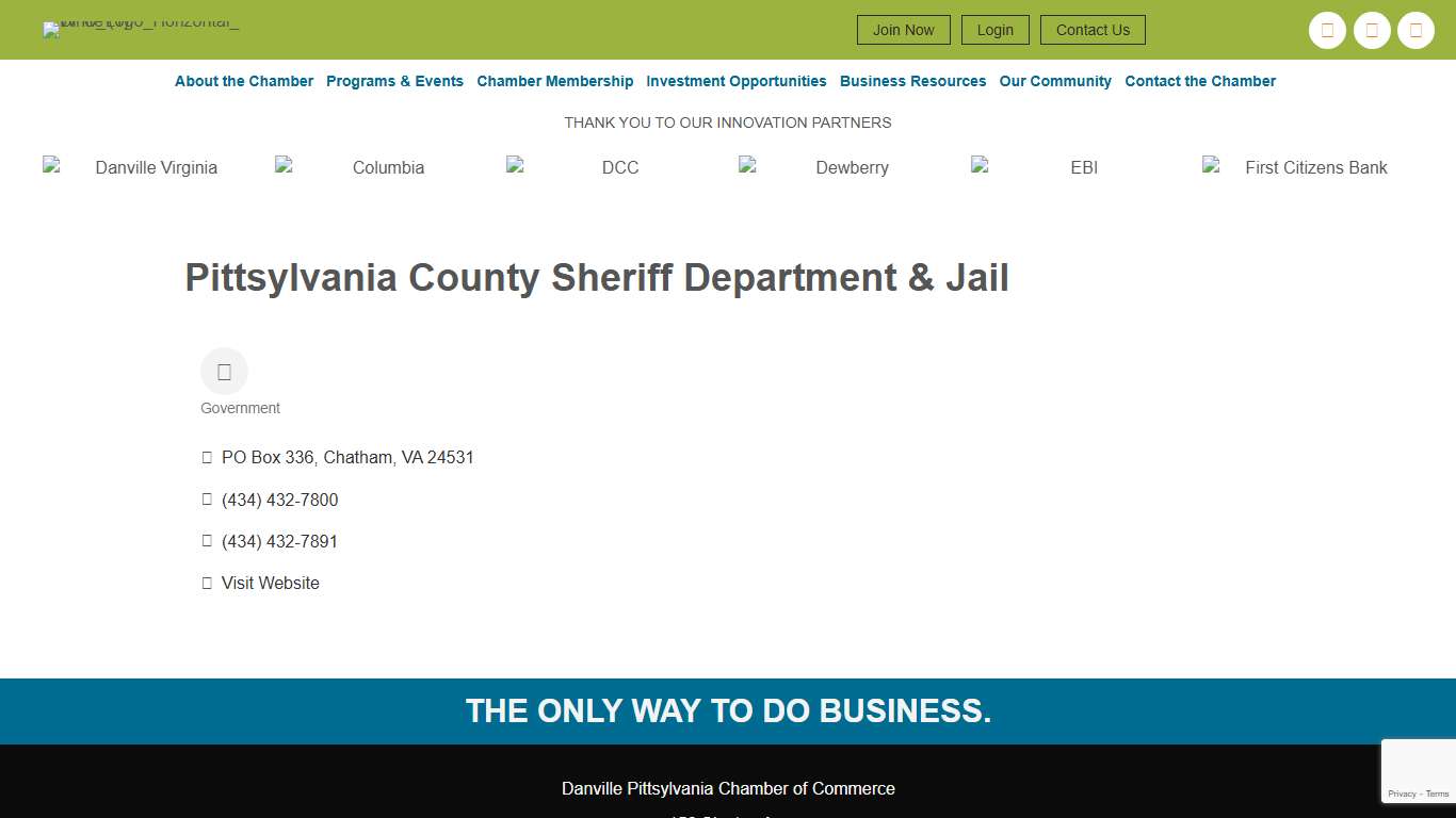 Pittsylvania County Sheriff Department & Jail Government