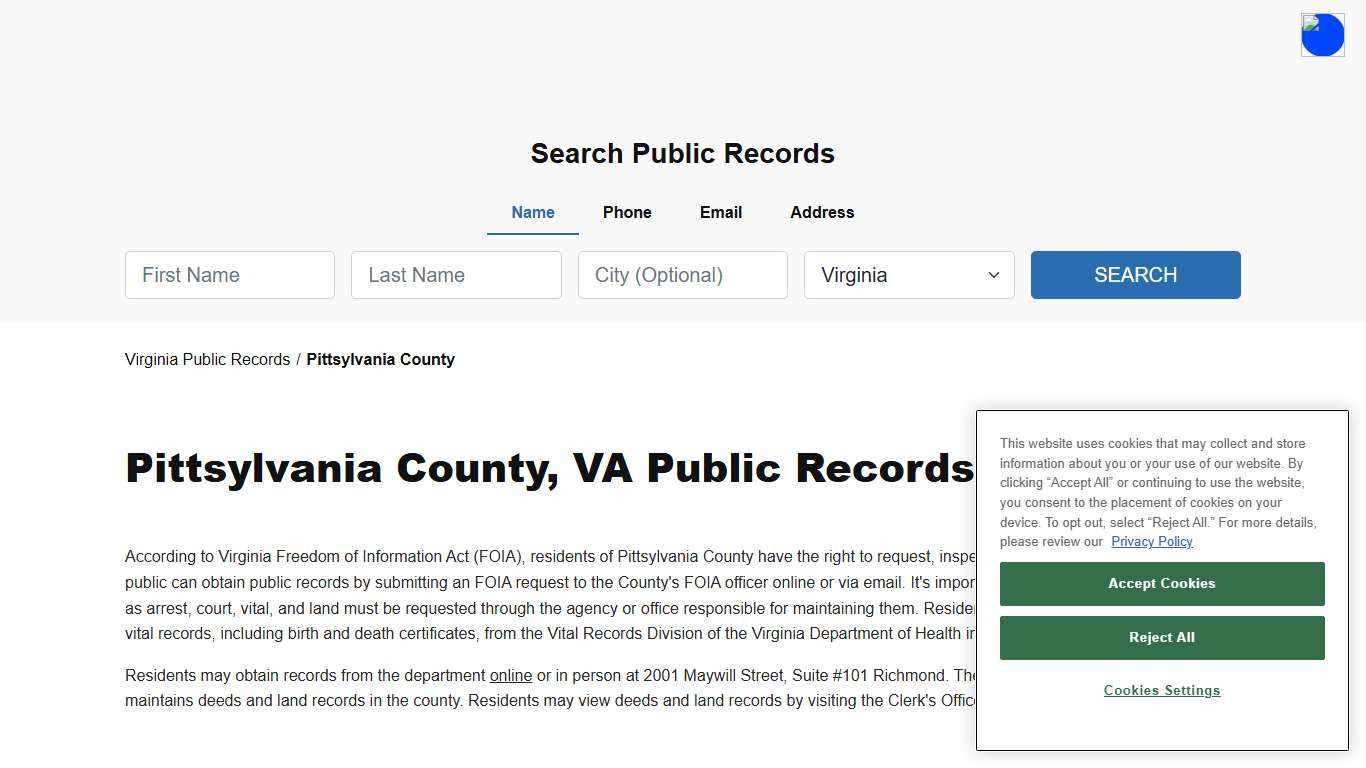 Pittsylvania County, VA Public Court, Arrest and Inmate Records - ThePublicIndex
